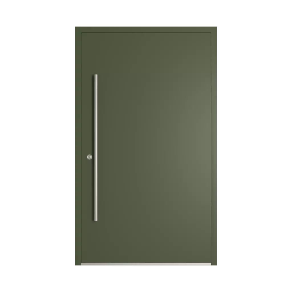 RAL 6003 Olive green entry-doors models-of-door-fillings dindecor 6034-pvc  