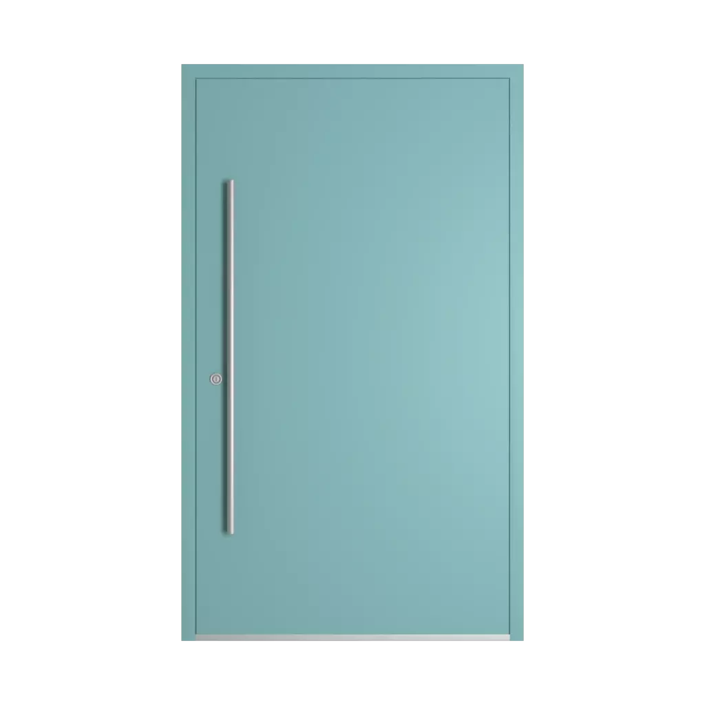 RAL 6034 Pastel turquoise entry-doors models-of-door-fillings dindecor 6034-pvc  