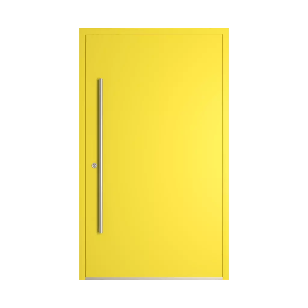 RAL 1016 Sulfur yellow entry-doors models-of-door-fillings dindecor 6034-pvc  