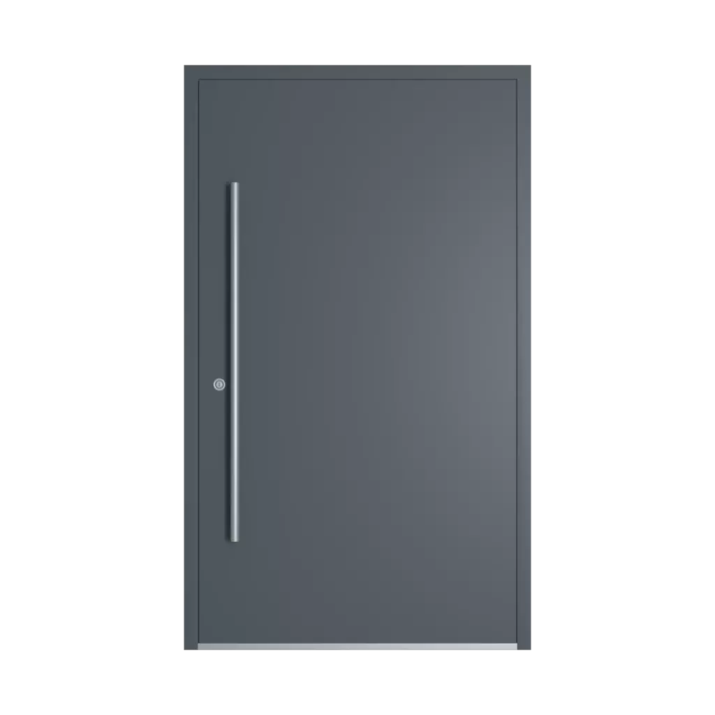RAL 7011 Iron grey entry-doors models-of-door-fillings dindecor 6011-pvc  