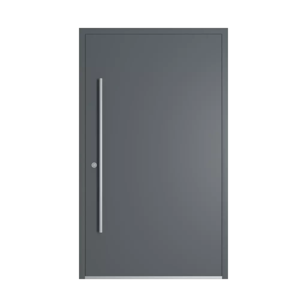 RAL 7012 Basalt grey entry-doors models-of-door-fillings dindecor 6011-pvc  