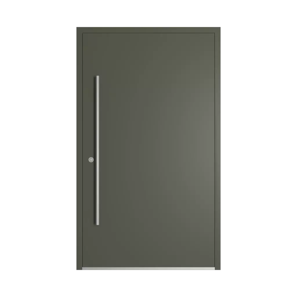 RAL 7013 Brown grey entry-doors models-of-door-fillings dindecor 6034-pvc  