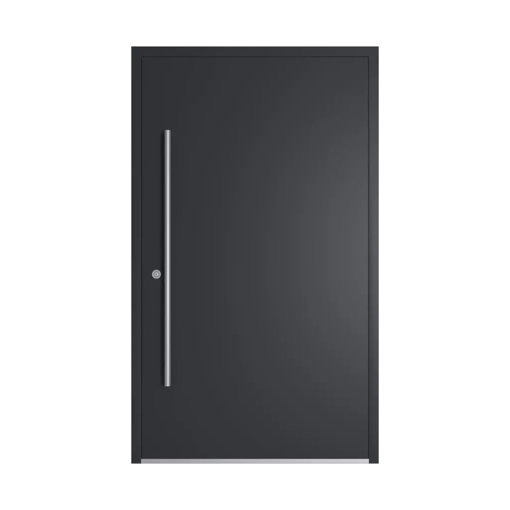 RAL 7021 Black grey entry-doors models-of-door-fillings dindecor 6034-pvc  