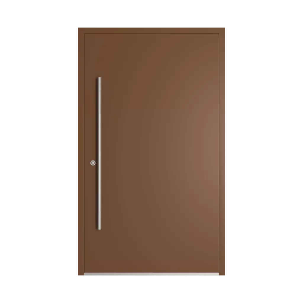 RAL 8007 Fawn brown entry-doors models-of-door-fillings dindecor 6011-pvc  