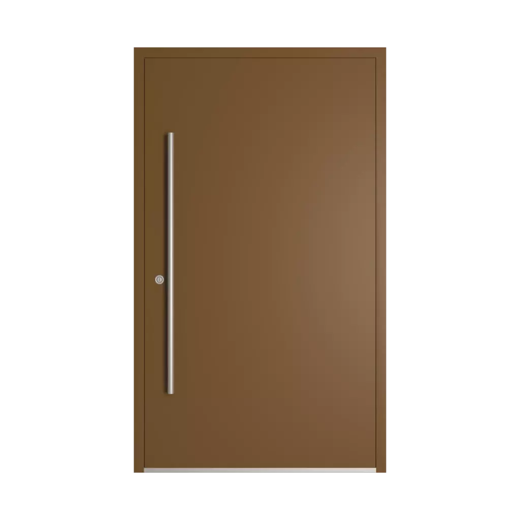 RAL 8008 Olive brown entry-doors models-of-door-fillings dindecor 6011-pvc  