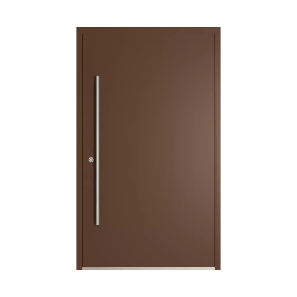 RAL 8011 Nut brown entry-doors models-of-door-fillings dindecor 6034-pvc  