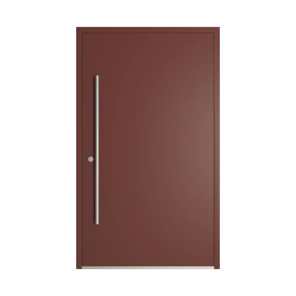 RAL 8012 Red brown entry-doors models-of-door-fillings dindecor 6011-pvc  
