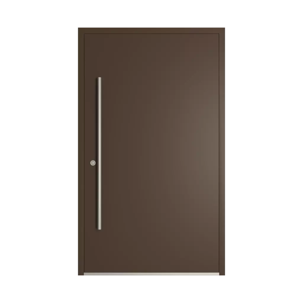 RAL 8014 Sepia brown entry-doors models-of-door-fillings dindecor cl12  