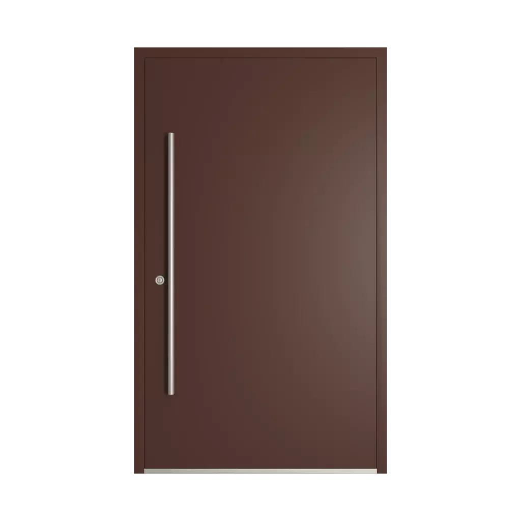 RAL 8016 Mahogany brown entry-doors models-of-door-fillings dindecor 6011-pvc  