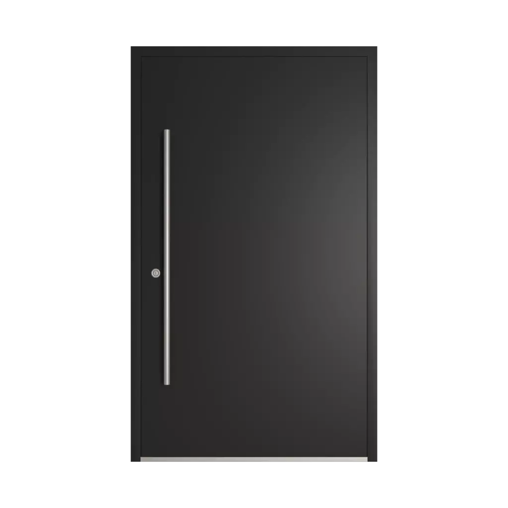 RAL 8022 Black brown entry-doors models-of-door-fillings dindecor 6011-pvc  