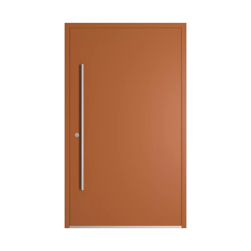 RAL 8023 Orange brown entry-doors models-of-door-fillings dindecor 6011-pvc  