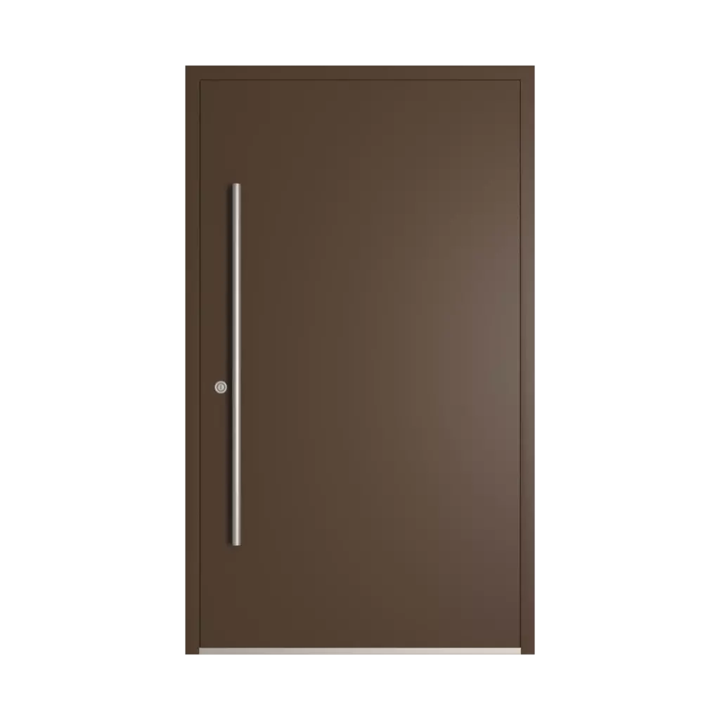 RAL 8028 Terra brown entry-doors models-of-door-fillings dindecor cl12  