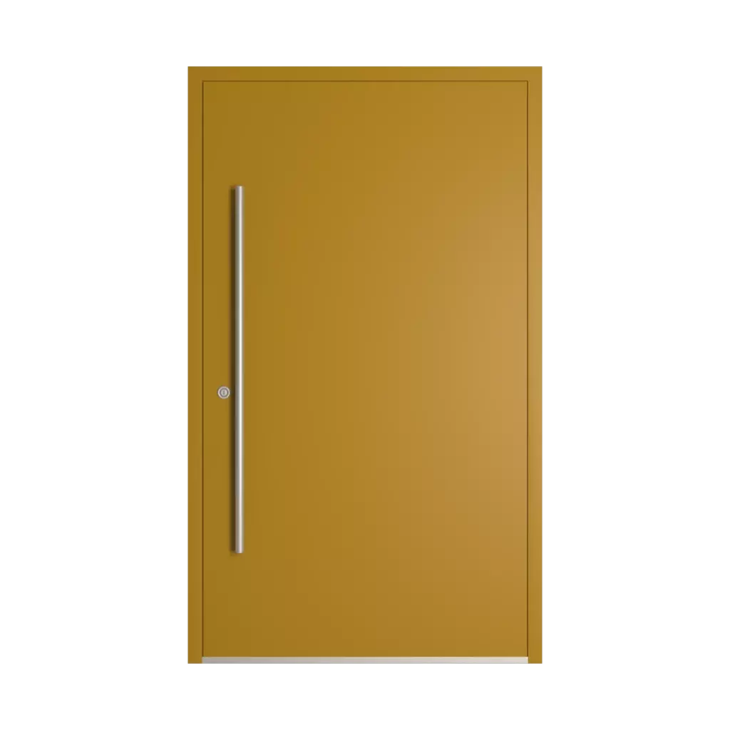 RAL 1027 Curry entry-doors models-of-door-fillings dindecor 6034-pvc  