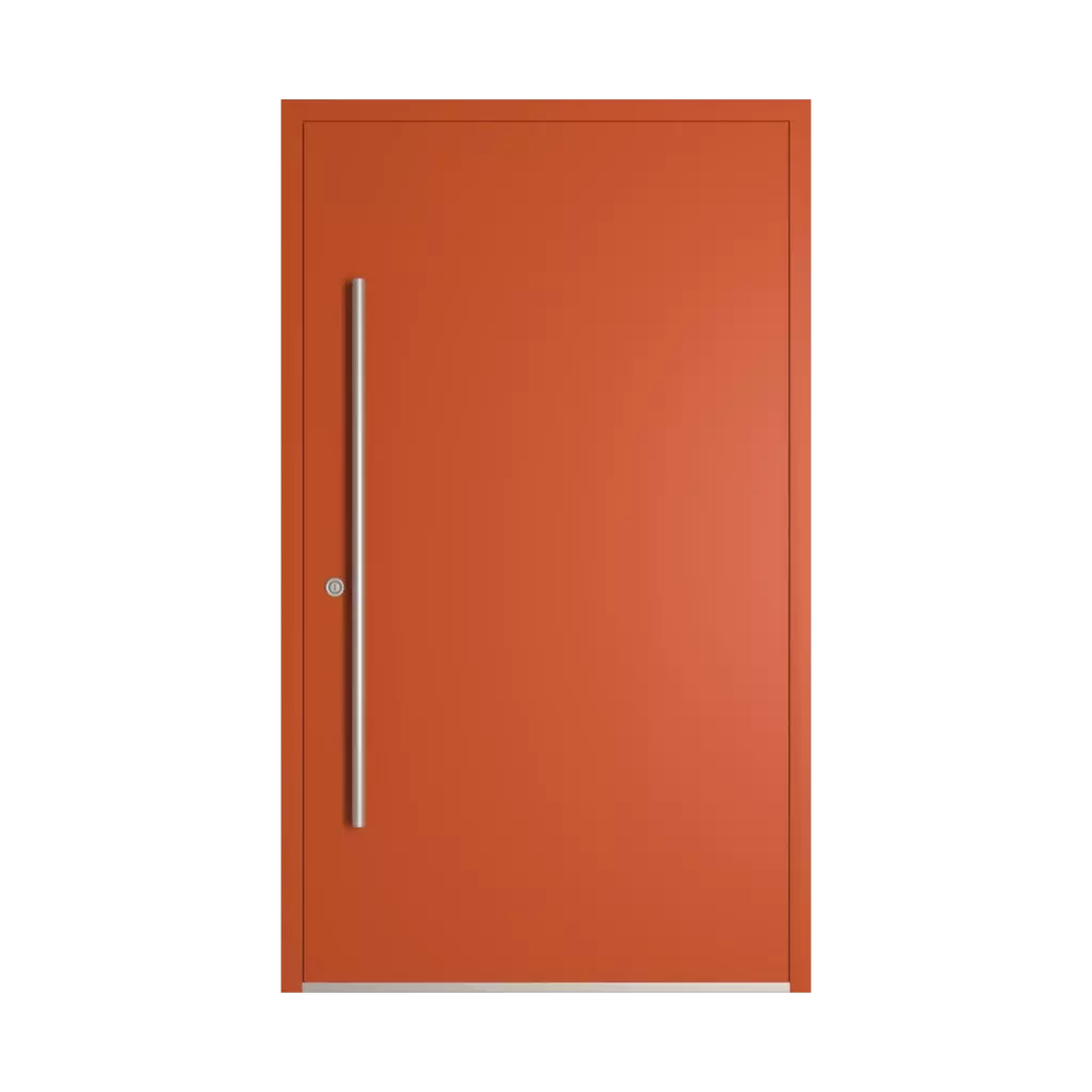 RAL 2001 Red orange entry-doors models-of-door-fillings dindecor 6011-pvc  