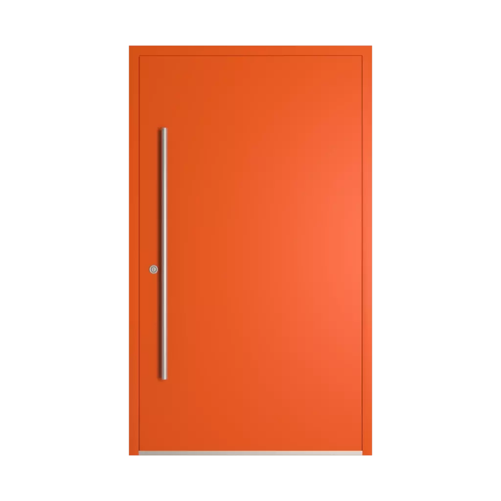 RAL 2009 Traffic orange entry-doors models-of-door-fillings dindecor 6034-pvc  