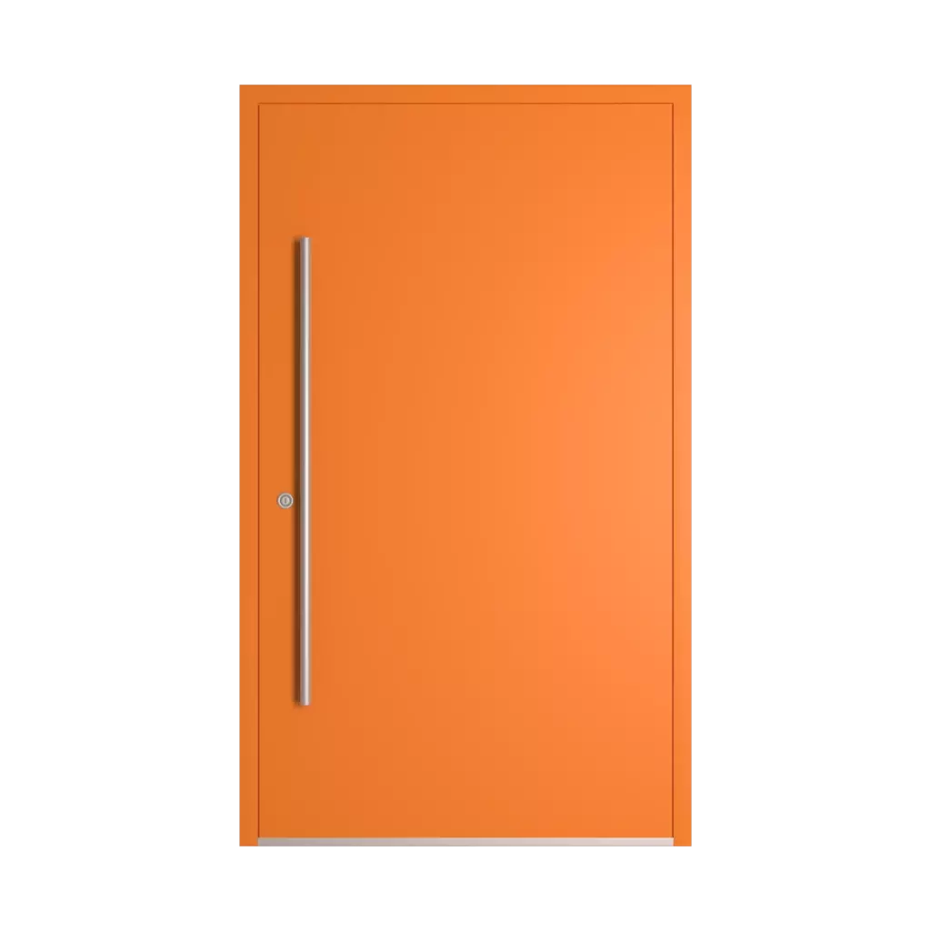 RAL 2011 Deep orange entry-doors models-of-door-fillings dindecor 6011-pvc  