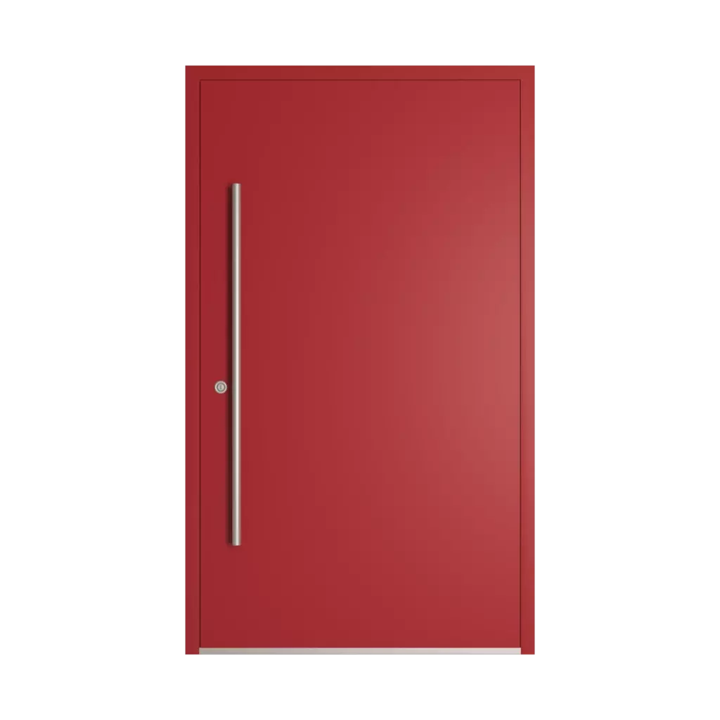 RAL 3002 Carmine red entry-doors models-of-door-fillings dindecor 6034-pvc  