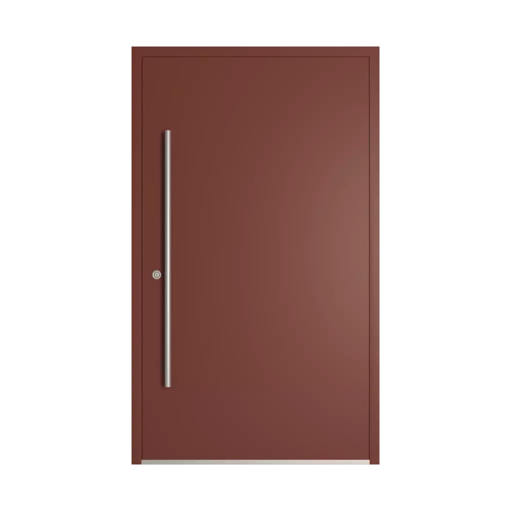 RAL 3009 Oxide red entry-doors models-of-door-fillings dindecor 6011-pvc  