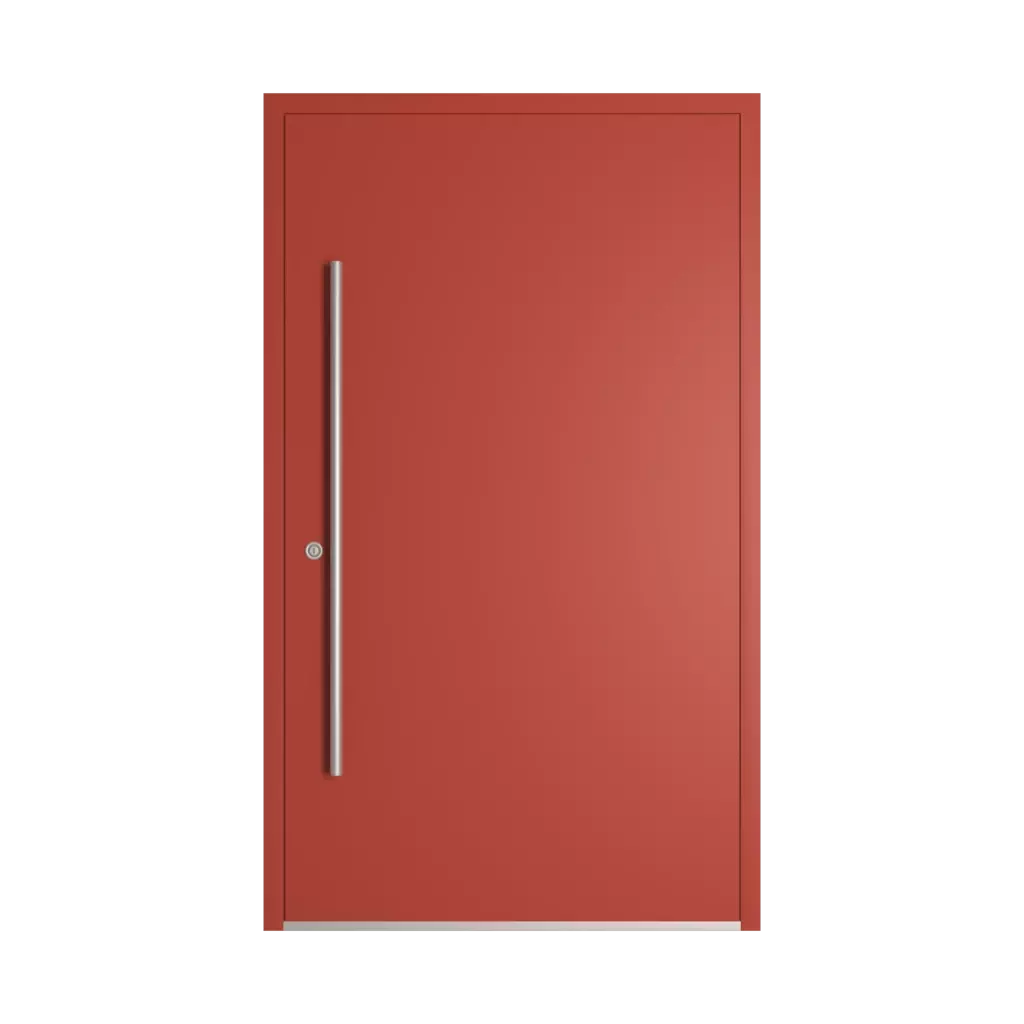 RAL 3016 Coral red entry-doors models-of-door-fillings dindecor 6034-pvc  
