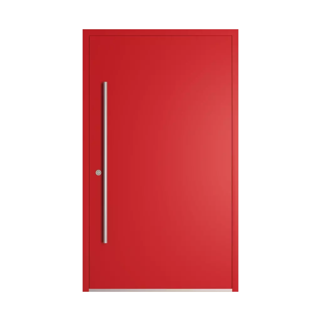 RAL 3020 Traffic red entry-doors models-of-door-fillings dindecor 6011-pvc  