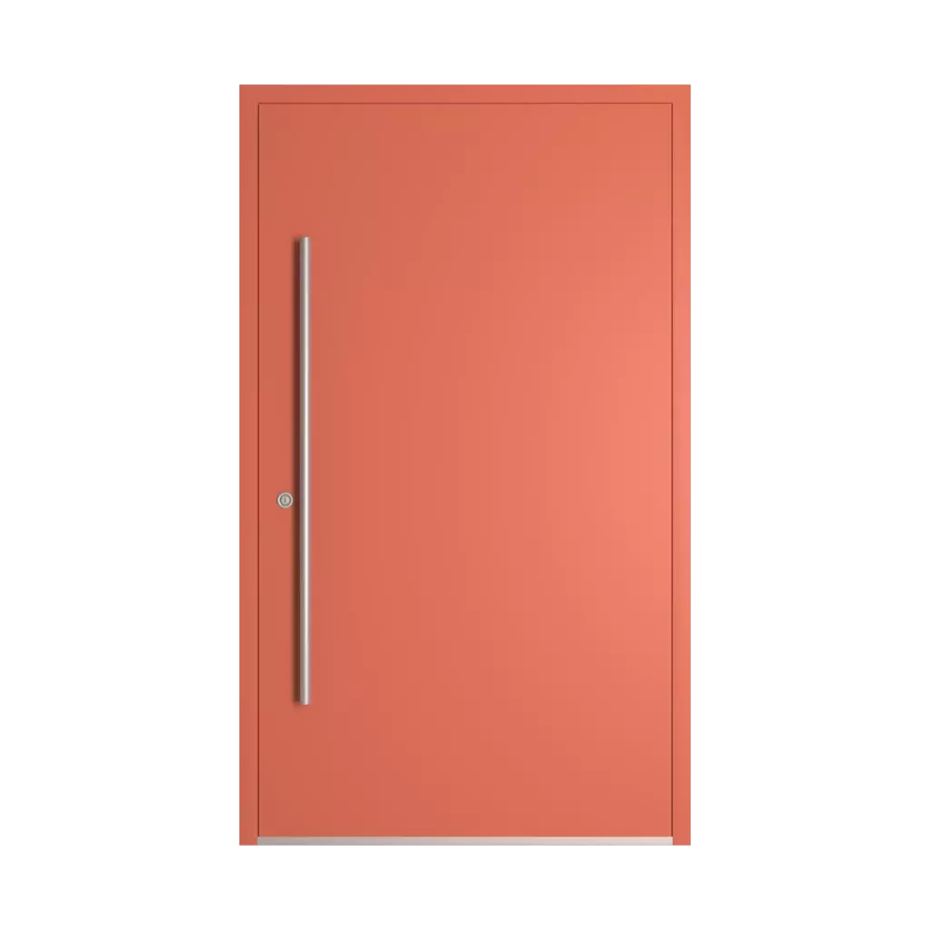 RAL 3022 Salmon pink entry-doors models-of-door-fillings dindecor 6011-pvc  