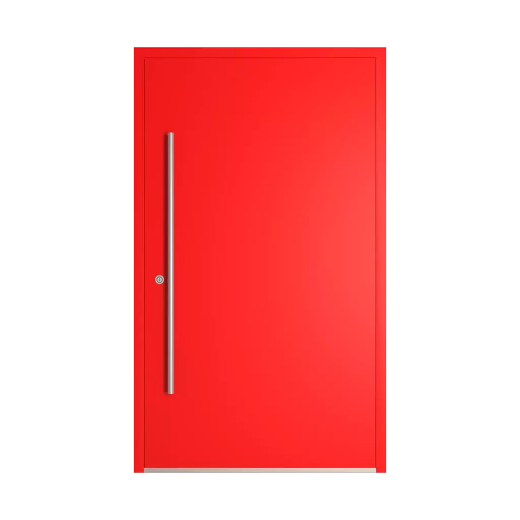 RAL 3026 Luminous bright red entry-doors models-of-door-fillings dindecor 6034-pvc  