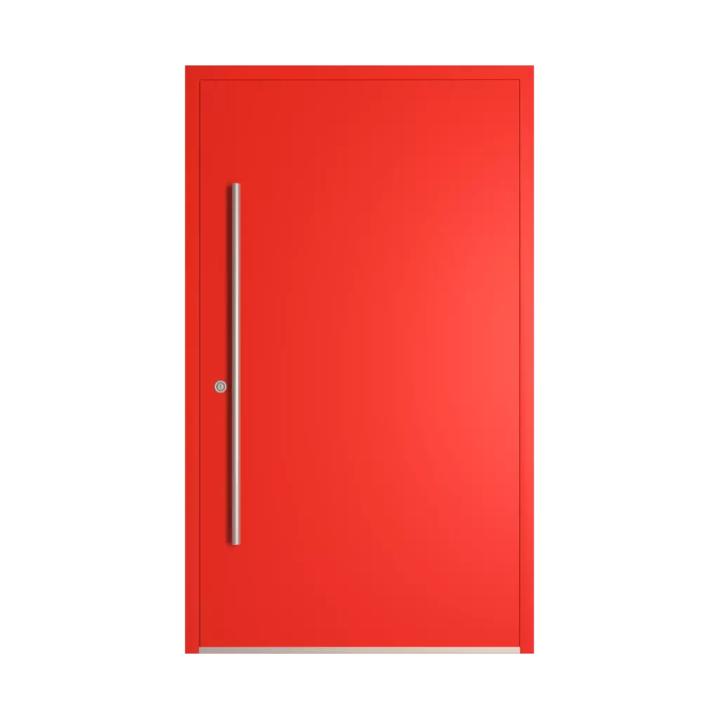 RAL 3028 Pure red entry-doors models-of-door-fillings dindecor 6011-pvc  
