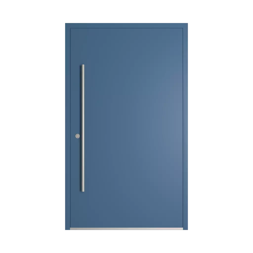 RAL 5007 Brilliant blue entry-doors models-of-door-fillings dindecor 6011-pvc  