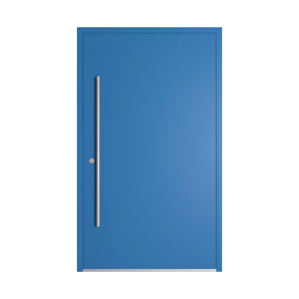 RAL 5015 Sky blue entry-doors models-of-door-fillings dindecor 6011-pvc  