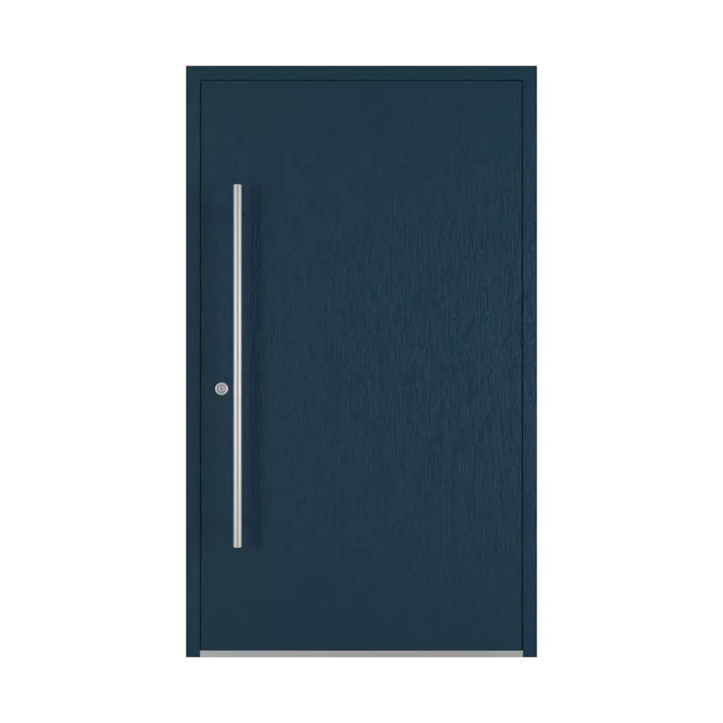 Steel blue entry-doors models-of-door-fillings dindecor 6034-pvc  