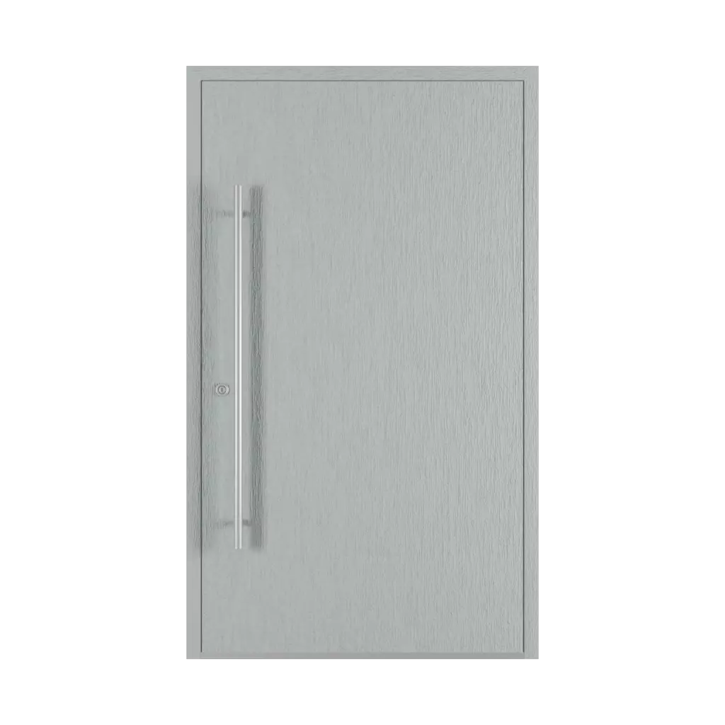 Textured gray entry-doors models-of-door-fillings dindecor 6011-pvc  