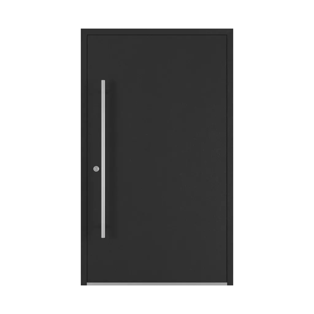 Jet black aludec entry-doors models-of-door-fillings dindecor 6011-pvc  