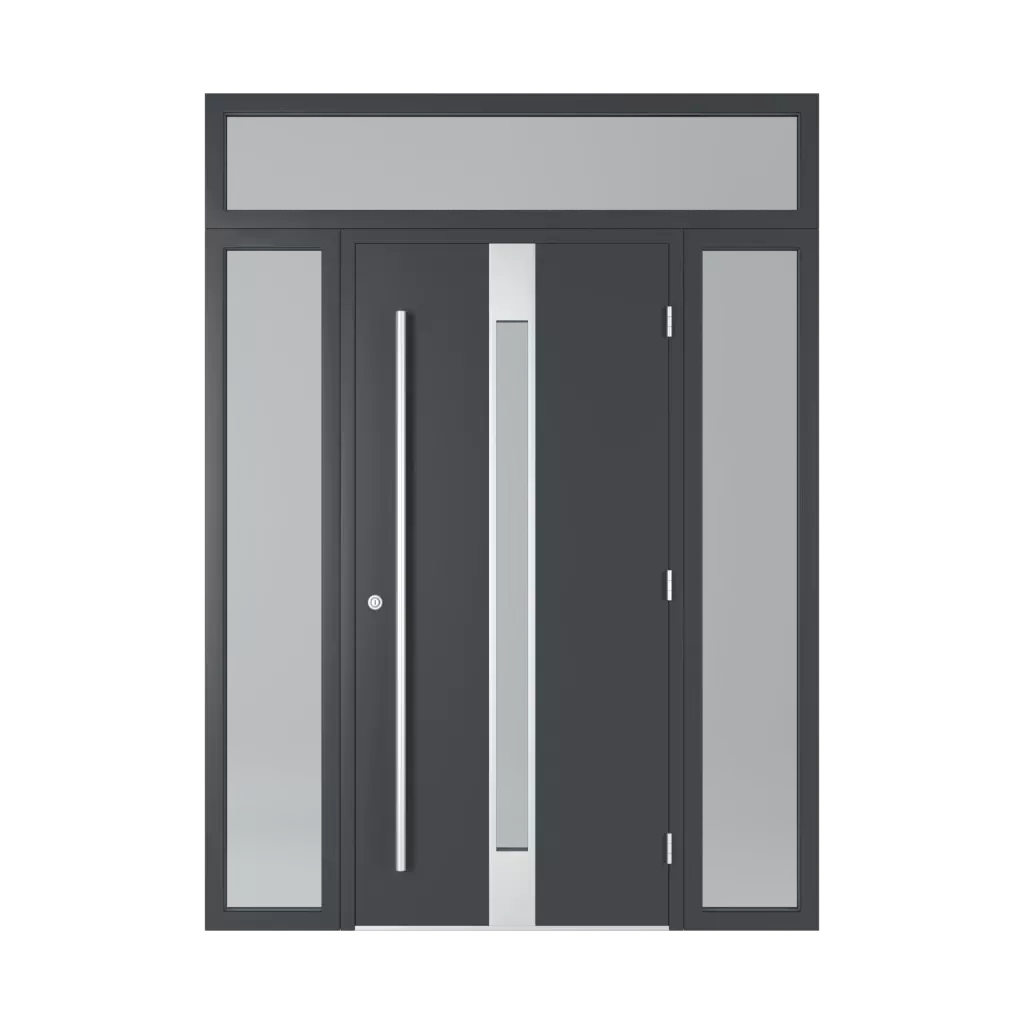 Door with glass transom entry-doors models-of-door-fillings dindecor 6034-pvc  
