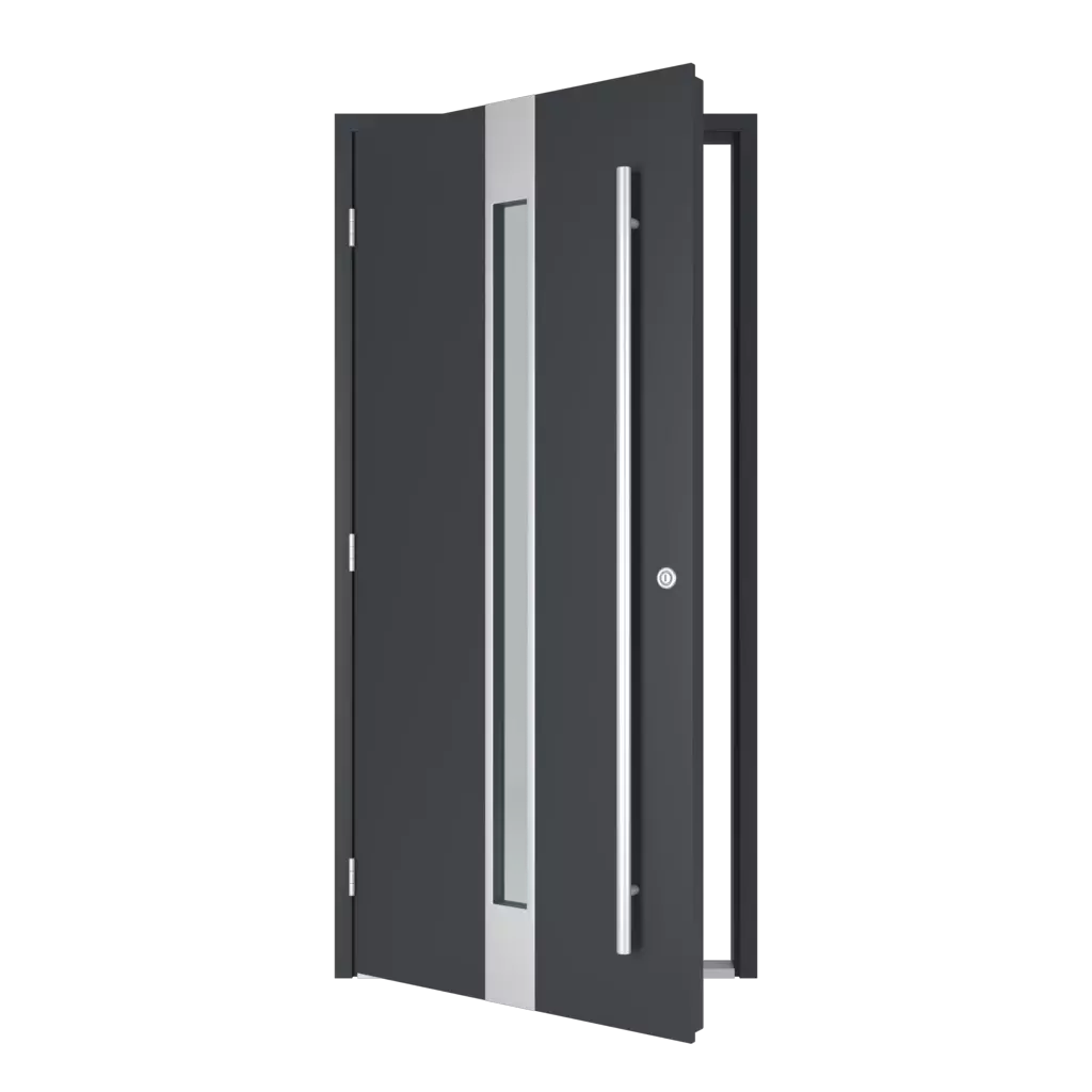 The left one opens outwards entry-doors models-of-door-fillings dindecor 6034-pvc  