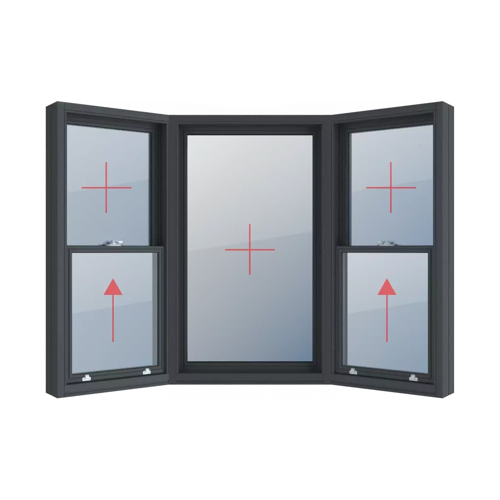 Fixed top, sliding bottom windows window-types sash bay  