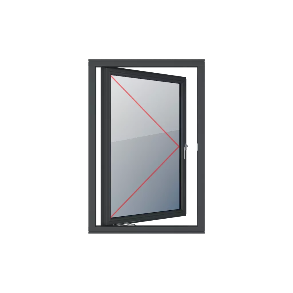 Left opening windows window-types casement single-leaf  