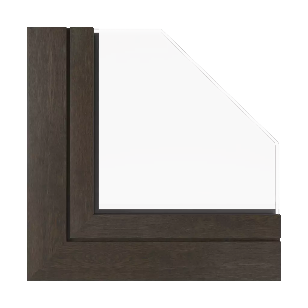 Black walnut windows window-profiles aluprof mb-86-si