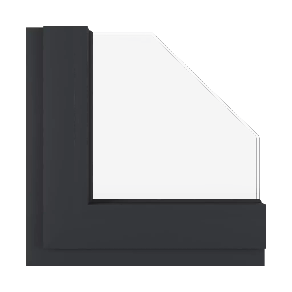 Black grey matt windows window-colors aluprof-colors black-gray interior