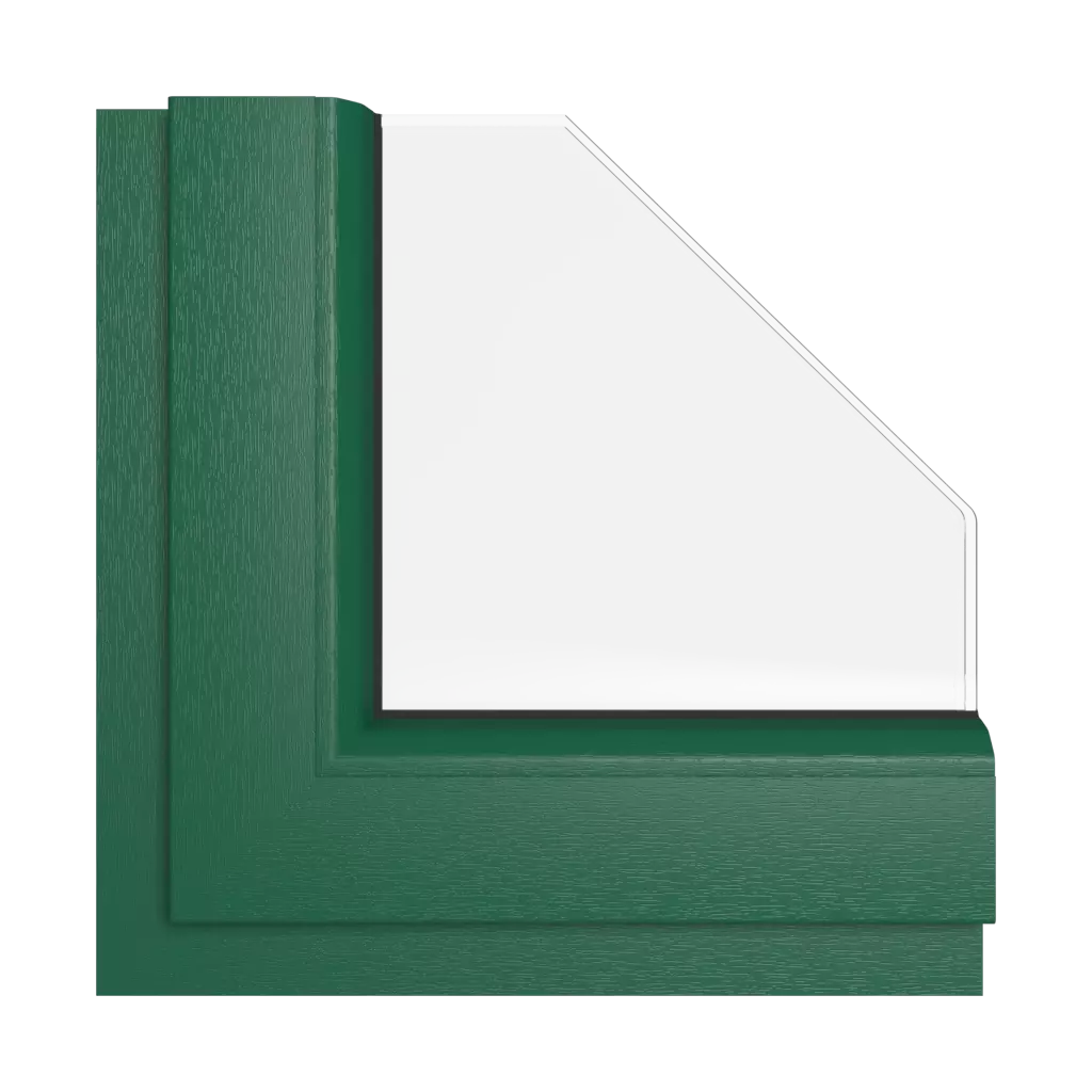 Moss green windows window-colors rehau-colors moss-green interior