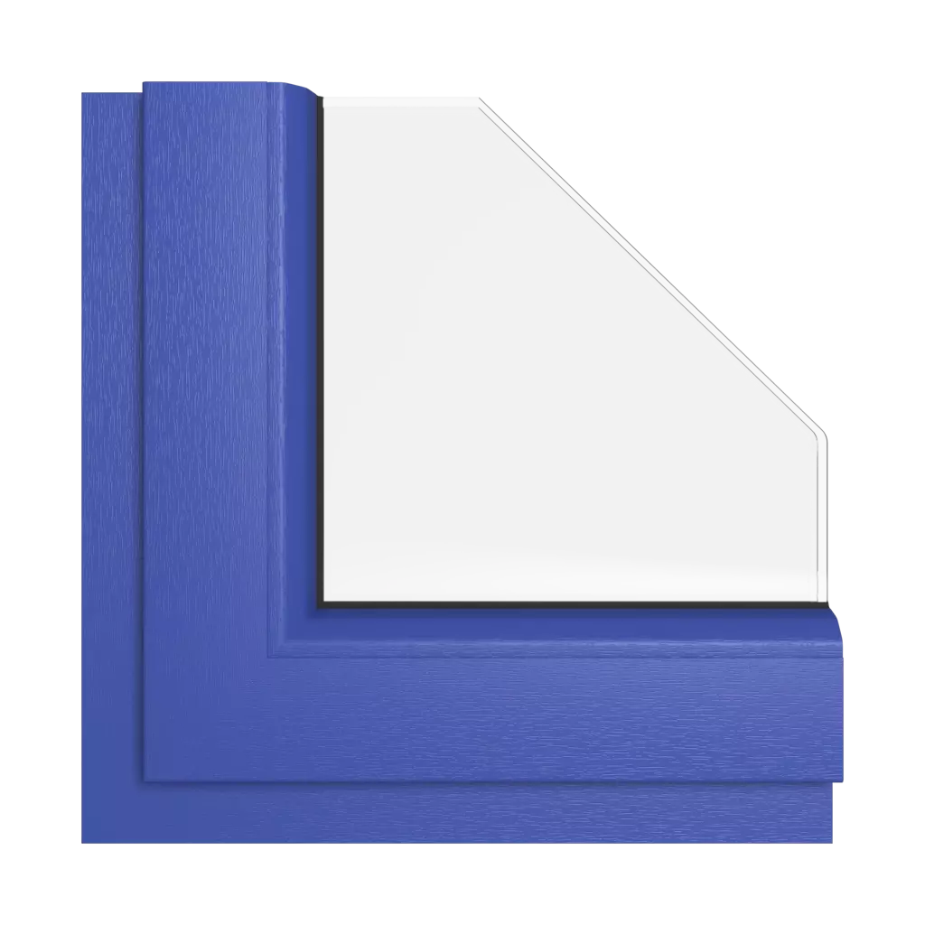 Ultramarine blue windows window-colors rehau-colors azure interior