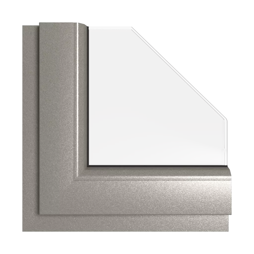 Alux grey aluminium windows window-colors rehau-colors alux-dark-silver interior