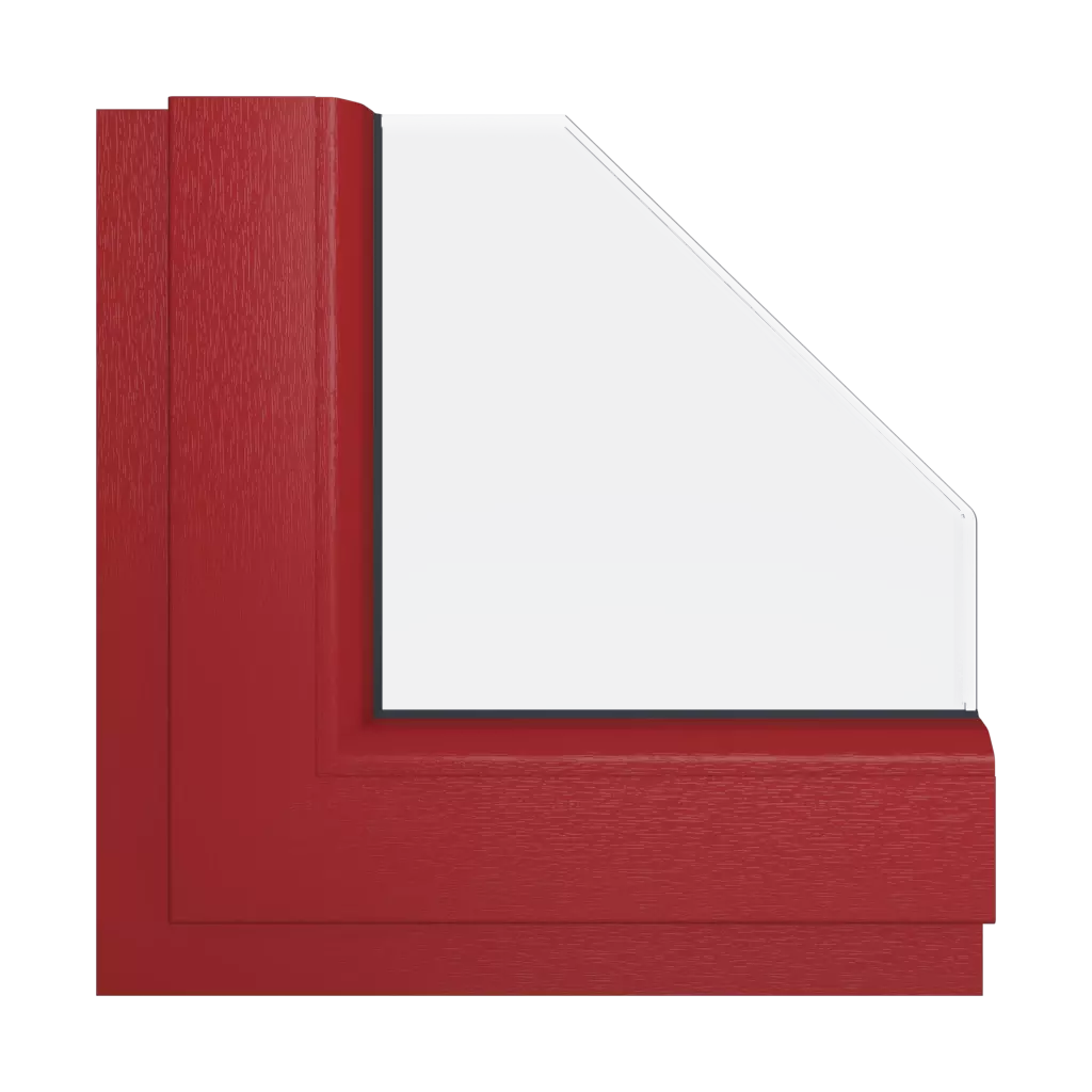 Dark red windows window-colors aluplast-colors dark-red interior