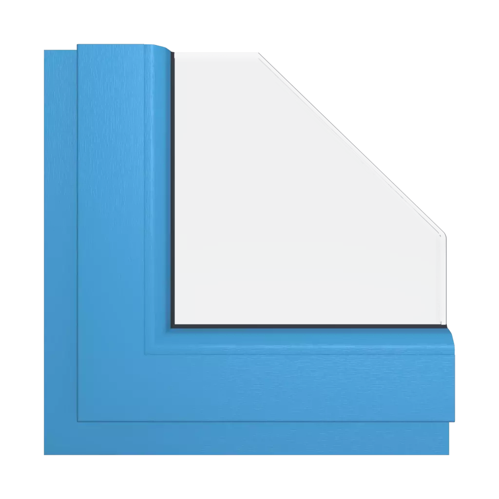 Brilliant blue windows window-colors aluplast-colors brilliant-blue interior