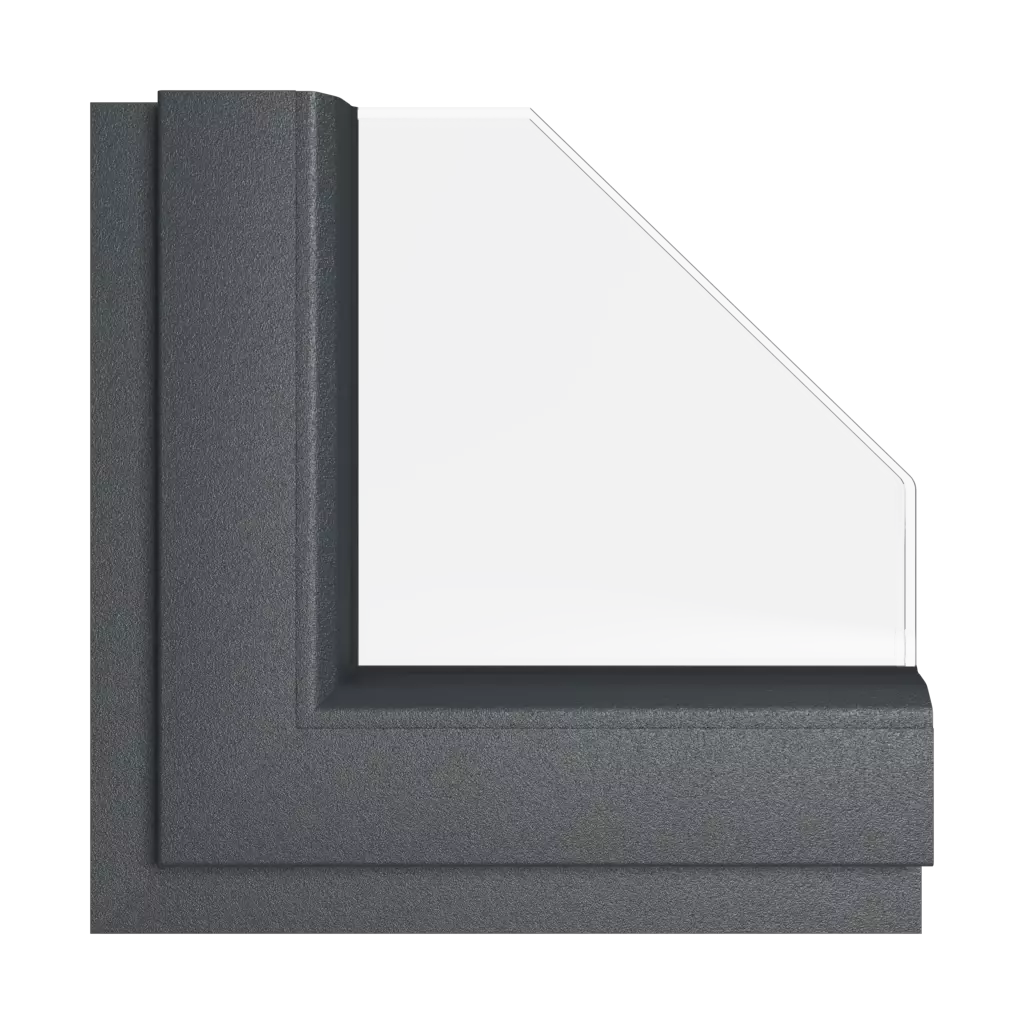 Black-gray matt windows window-colors kommerling-colors black-gray-matt interior