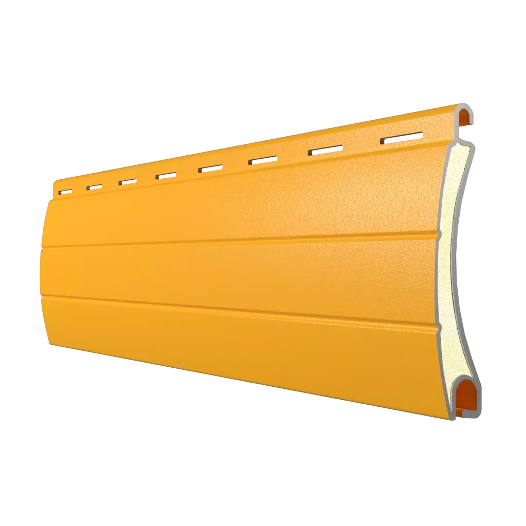 Yellow windows window-accessories roller-shutters aluprof