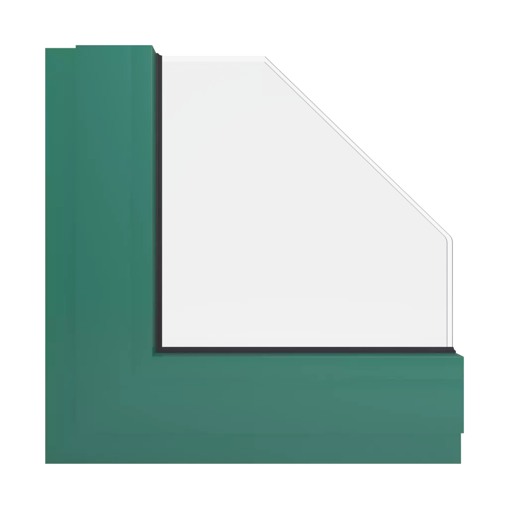 RAL 6000 Patina green windows window-colors aluminum-ral ral-6000-patina-green interior